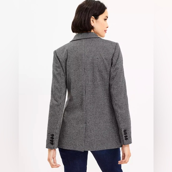 ✨NWOT LOFT Houndstooth Blazer Sz 12 AND Sz 14 - CUTE!! - Picture 3 of 16